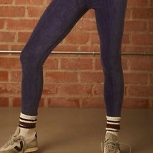 FREE PEOPLE MOVEMENT JUST LODGIN VELVET VELOUR LEGGING NWOT M - Picture 3 of 8